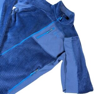 Mountain Hardwear Monkey Man Polartec Fleece Jacket Blue Zip Large Gorp Utility